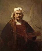 Rembrandt van rijn Self-Portrait with Tow Circles oil on canvas